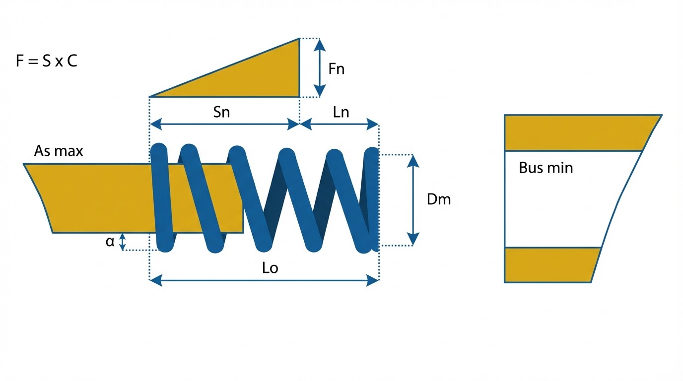 Compression springs 1000 mm